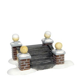 Village Straight Fence Snow Village Department 56  Retired
