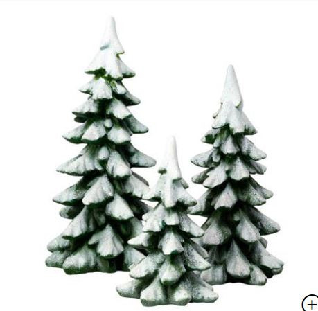 Village Evergreen Trees   Ret. Department 56