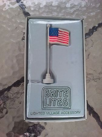 Brite Lights Waving Flag  Retired Department 56