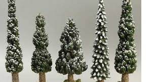 Village Accessories - Snowy Evergreen Tree Set Of 5