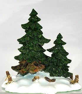 Village Double Pine Tree Original Snow Village Department 56