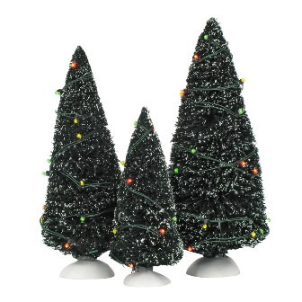 Village Twinkling Lit Trees Light Green Department 56