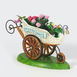 Fresh Flower Cart Snow Village Ret. Department 56