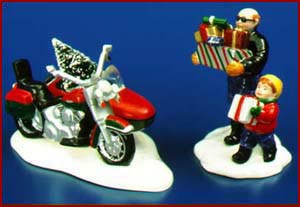 Harley Davidson. Holiday Original Snow Village Accessories Department 56