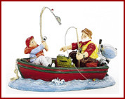 Original Snow Village - The Catch Of The Day