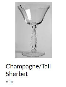 Silver Flutes High Sherbet