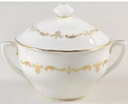 Gold Chantilly Sugar and Lid