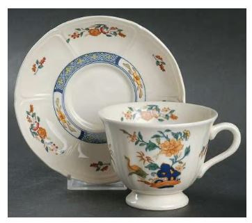 Chinese Teal Cup and Saucer - Wedgwood