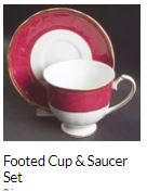 Crown Ruby Cup and Saucer