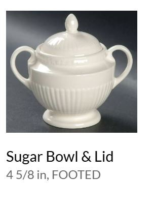 Edme Plain Sugar and Lid