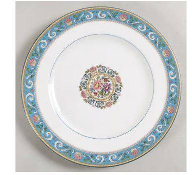Runnymeade Turquoise Round Salad Plate - Wedgwood