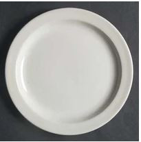 Stonehenge White Round Salad Plate - Midwinter