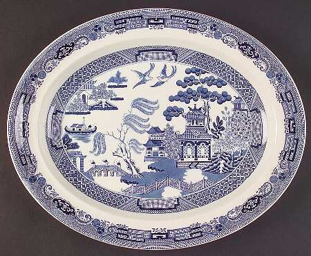 Willow Blue Medium Oval Platter