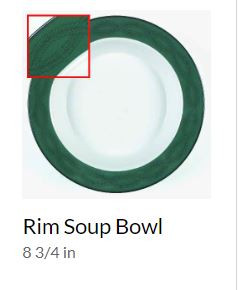Quilting Emerald Rim Soup or Pasta Bowl