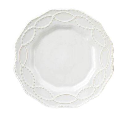 Legado White Round Salad Plate
