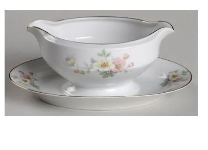 Apple Blossom Pasco Tirschenreuth Gravy Boat And Stand
