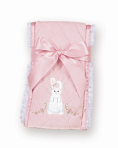 Cottontail Pink Burp Cloth  Bearington Baby Collection