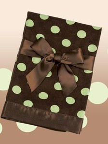 Polka Dot Snuggler Blanket Kiw - Polka Dot Snuggler Blanket Kiwi Bearington Baby