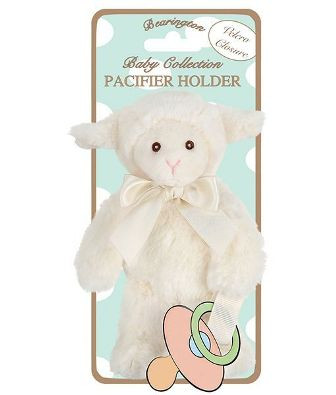 Bearington Baby Lambsy  Paci Holder