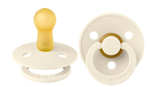 Bibs Pacifier Ivory Set Of 2  Size 1