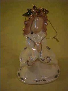 White And Gold 2002 Ornament R - White And Gold 2002 Ornament Retired Heather Goldminc