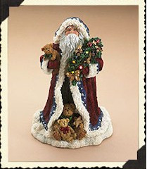 Country  Resin  Santa W/Lots  Boyds Bears
