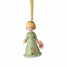 Growing Up Girls Age 3 Christm - Growing Up Girls Age 3 Christmas Ornament Blonde
