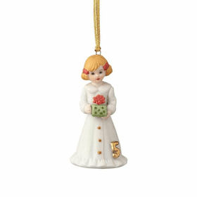 Growing Up Girls Age 5 Christmas Ornament Blonde Enesco