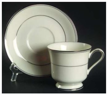 Elegance Platinum Cup and Saucer - Gorham