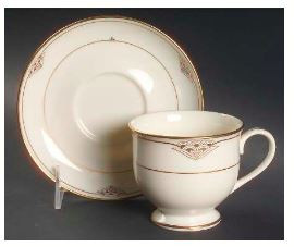 Florentine Pearl Cup and Saucer - Gorham