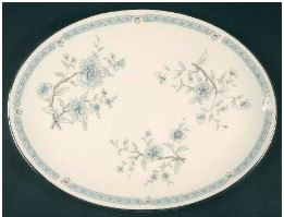 Peonies Medium Oval Platter - Gorham