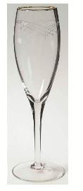 Bellamy Gold Fluted Champagne - Gorham Crystal