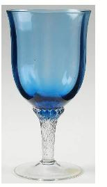Occette Blue Water Goblet - Gorham Crystal