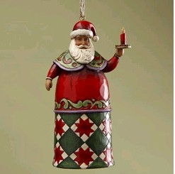 Santa With Candle - Jim Shore Collectible Ornament