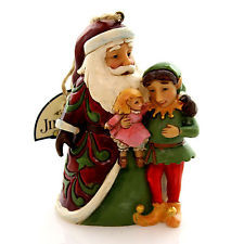 Santa With Elf - Jim Shore Collectible