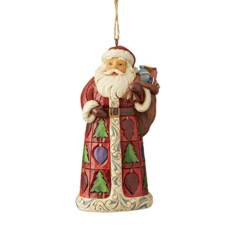 Santa With Toy Bag Ornament - Jim Shore Collectible