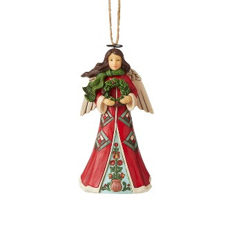 Red And Green Angel Ornament - Jim Shore Collectible