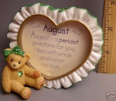 August Heart Frame With Bear Cherished Teddies Enesco