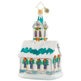 Boughs Of Holly Chapel - Christopher Radko Ornament