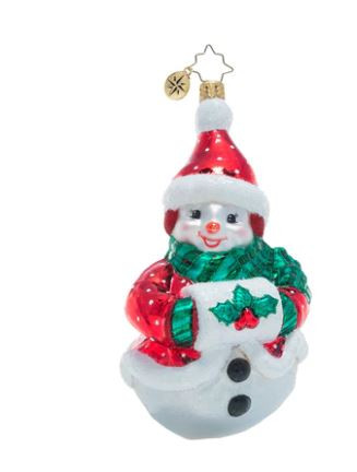Holly Jolly Snowman - Christopher Radko Ornament