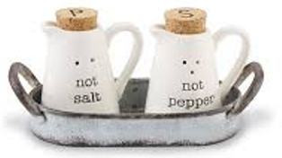 Mud Pie Salt And Pepper In Caddy