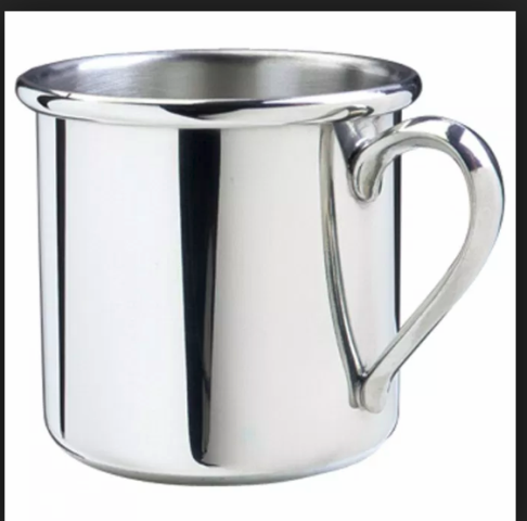 Pewter Straight Baby Cup Brigh