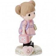 Enesco Precious Moments Growing In Grace Age 5 Brunette Enesco