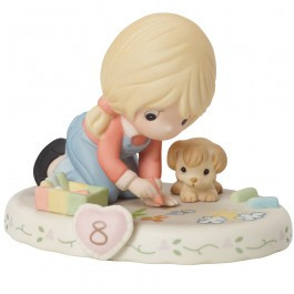 Precious Moments Enesco Girls Sidewalk Chalk Age 8 Blonde Figurine Enesco