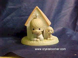 Boy In Dog House - Precious Moments - Enesco