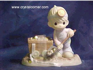 Boy Mining Gold Set Of 2 - Precious Moments - Enesco