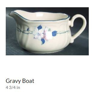 New Apple Blosson Gravy Boat and Stand