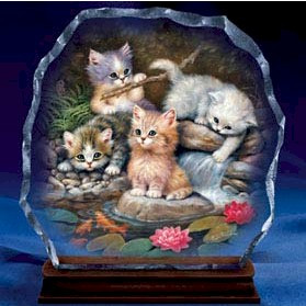 Purr Fect Reflections  Series Crystal Kittens Bradford Ex