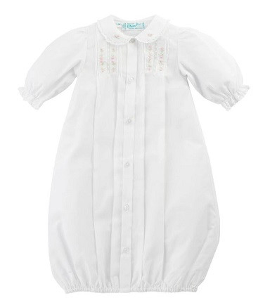 Girls Floral Take Me Home Gown White Pink Nb Feltman Brother