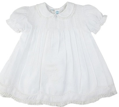 Collared Lace Slip Dress White Size 3 Mo. Feltman Brothers